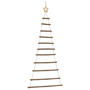 Sapin de Noël suspendu en branche naturelle de 29,1 x 59,1 pouces avec étoile de dessus, décoration festive pour les fêtes - Product Image 2