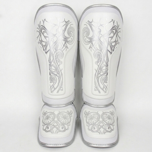 Protège-tibias en cuir de qualité supérieure pour adultes, équipement d'entraînement MMA, protection du cou-de-pied pour la boxe et le combat, vente en gros - Product Image 1