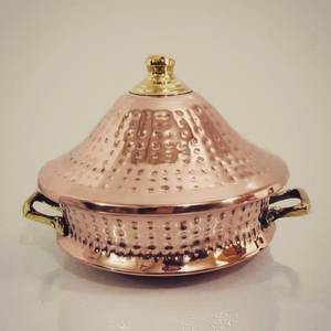 Cacerola Premium de Latón con Tapa, Olla para Servir Hecha a Mano con Diseño Martillado, Contenedor para Calentar Alimentos, Venta al por Mayor para Cocina, Comedor y Buffet - Product Image 5