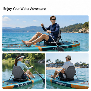 Siège gonflable personnalisé OEM pour planche à pagaie, chaise de kayak à dossier haut avec 4 clips métalliques pour <span class=keywords><strong>SUP</strong></span> et canoë – Vente en gros - Product Image 6