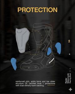 Chaussures et gants de course en cuir Rawasaki Ninja pour moto, protection CE, bottes de course sur circuit, équipement de motard professionnel, durable - Product Image 4