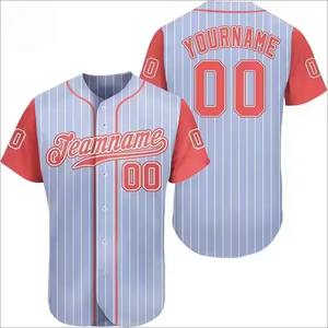 Maillot de baseball de haute qualité, uniforme vierge personnalisable avec logo brodé ou sublimé, pour jeunes et adultes, vente en gros de t-shirts de baseball pour hommes - Product Image 4