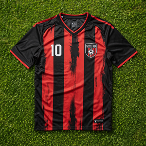 Camiseta de Fútbol Personalizada para Escuelas, Secado Rápido, Transpirable, Tela 100% Poliéster, Nombre y Número del Jugador Bordados Personalizados - Product Image 4