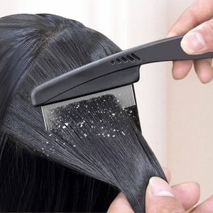 Stainless Steel Comb Yumflan Dandruff Comb Stainless Steel Fine Tooth Dandruff Remover Professional Scalp Comb Hair Comb For <b>Men</b> - Product Image 5