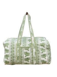 Indian Handmade Luxury Lightweight Block Print Quilted Cotton Duffle <b>Bag</b> for Women Travel & Shopping Bulk Orders - Product Image 3