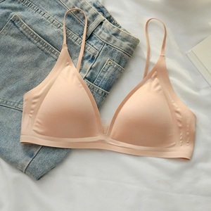 <b>Bra</b> Set Seamless Adjustable Sling Everyday Charming Thong Underwear Breathable Comfortable Free Plain Dyed - Product Image 5