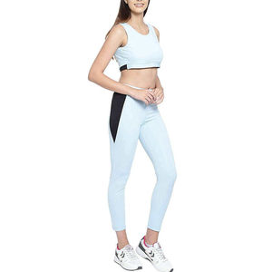 Women fitness wear yoga gym set sports bra leggings plus size <b>lace</b> belt comfortable workout activewear outfit - Product Image 1