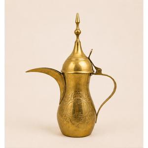 Handmade Arabic Dallah Coffee <b>Pot</b> Pure Brass Gold Finish Traditional Hand Engraved Middle Eastern <b>Tea</b> <b>Pot</b> for Home & Hotel Decor - Product Image 3