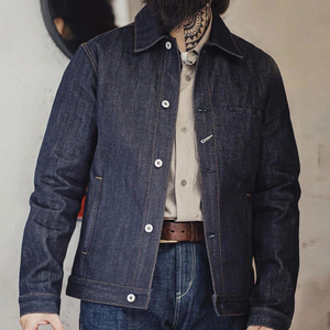 2026 High Quality <b>Men's</b> Dark Blue Denim <b>Jacket</b> Workwear Style Breathable Regular Fit Autumn Wear Casual <b>Men's</b> <b>Jacket</b> - Product Image 1