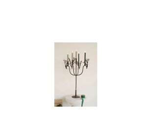 Candelabra With Five Branches For Home Decoration Round Shape Metal Candle Holder - Product Image 1