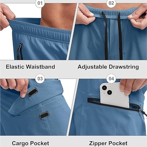 JACOMO APPAREL กางเกงขาสั้นลำลองสำหรับผู้ชาย เป็นมิตรกับสิ่งแวดล้อม ออกกำลังกาย ฟิตเนส ปั่นจักรยาน วิ่ง ระบายอากาศได้ดี ซึมซับความชื้น แห้งเร็ว - Product Image 6