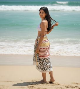 Sarongs de Algodón 100% con Estampado Jaipuri al por Mayor - Pareos de Playa con Estampado Tradicional - Ropa de Playa de Algodón Orgánico Personalizable - Product Image 2