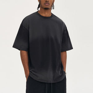 T-shirt en coton Pima à manches courtes et col rond, été, 100% coton, effet délavé, t-shirt uni - Product Image 5