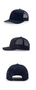 Gorra Trucker Azul, Blanca y Roja de 6 Paneles con Malla, Ajustable, Unisex, Casual, con Logotipo Personalizado Bordado, para Primavera/Verano, para Adultos - Product Image 4
