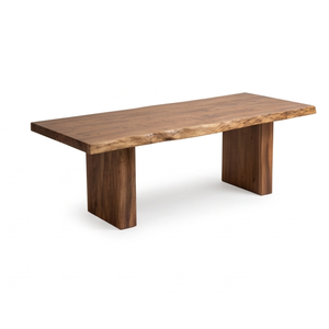 Ensemble de table à manger en teck naturel avec finition teck moderne de luxe ARTERRA, avec chaise en teck à dossier incurvé, chambre d'hôtel - Product Image 2