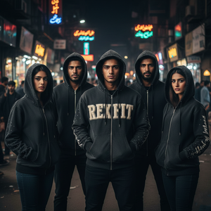 Rexfit Sports Premium Cotton Fleece Acid Wash distressed Embroidered Full Zip Hoodie Custom Logo OEM Full Zipper Hoodies OEM - Product Image 2