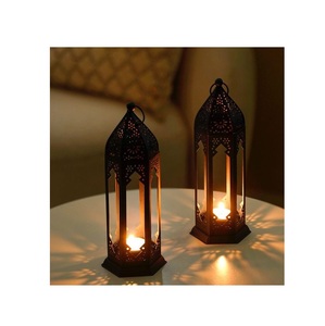 Premium decorative candle <b>lantern</b> suitable for stylish ambiance enhancement in patios dining areas and events - Product Image 4