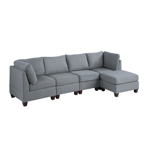 SET di modalità 5PC in grigio per divani soggiorno - Product Image 1