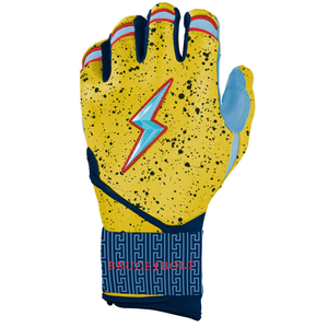 Guantes de Bateo de Béisbol Profesionales Bruce Bolt de Calidad Superior, Cuero Dividido Premium, Antideslizantes, Diseño de Logotipo Personalizado, para Infield - Product Image 5