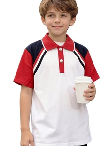 <b>Boys</b> Summer Casual Two-Piece Set Featuring Small Stand-<b>up</b> Collar Half-button Fashion Short-sleeve Jersey Print Top Stylish ODM - Product Image 4