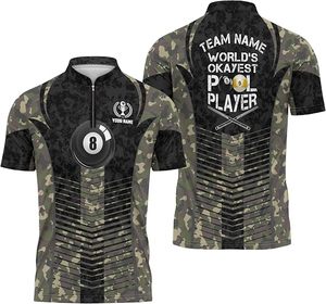 Maillot de billard personnalisé à demi-zip 8 Ball - Product Image 3