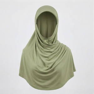 Conjuntos de Hijabs de Material Premium Jersey para Mujer, Gorra de Béisbol de Dos Piezas, Hijab Instantáneo para Oración, Pañuelo para Mujer, Tudung, Gorro Suave - Product Image 1