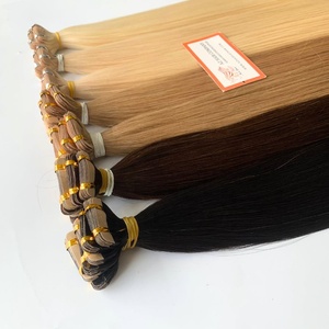 Wholesale 100% Human Remy European Straight Tape-in <b>Hair</b> Extensions Double-Drawn in All Colors Factory Price - Product Image 2