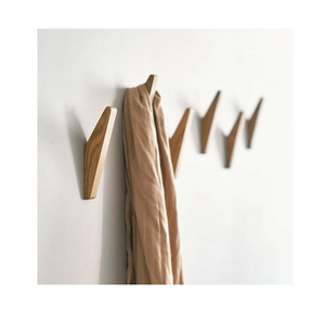 <b>Wall</b>-Mounted Wood Coat Organizer Hook Hanger J Shape Latest <b>Wall</b> Decoration Hanger Top Price - Product Image 4