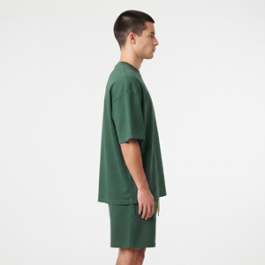 Ensemble de survêtement 2 pièces pour homme : T-shirt et short amples en coton respirant – Tenue décontractée - Product Image 3
