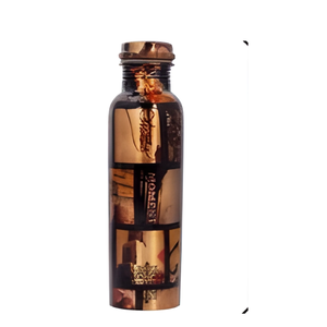 1000ml Handcrafted Blue Gold Painted Copper <b>Water</b> <b>Bottle</b> | Classic Design | King International | Decorative Reusable Copper - Product Image 4
