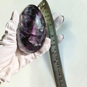High Quality Purple Fluorite <b>Egg</b> Polished Crystal Stone for Healing Wholesale - Product Image 4