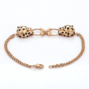 NOVA Women's 18K <b>Solid</b> <b>Gold</b> Emerald & Diamond Panther Bracelet Vintage Statement Design - Product Image 6