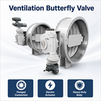 Vanne papillon électrique sur mesure à grand diamètre avec raccord à bride pour la ventilation industrielle et les systèmes de conduits de processus
