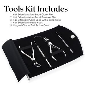Professional Hair <b>Extension</b> Pliers Kit Surgical Grade Stainless Steel Mirror Polish Finish <b>Micro</b> Bread Strongly Fixed Tools - Product Image 2