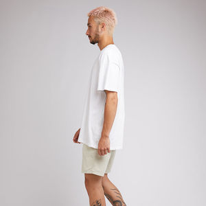 Shorts de jogging en coton à motif uni, délavés à la pierre, effet soleil, vintage, usés, délavés à l'acide, pour l'été et les activités sportives - Product Image 6