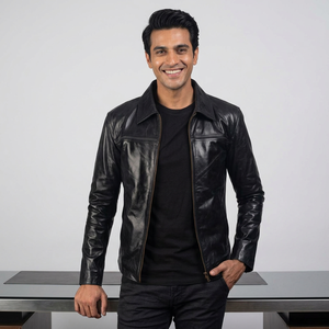 High Quality <b>Suede</b> <b>Leather</b> <b>Jacket</b> High Street Multi Pocket Zip <b>Jacket</b> Men's Slim Fit <b>Suede</b> <b>Jacket</b> for Men - Product Image 1