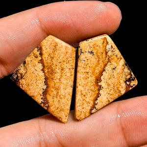 Imagen natural Cabujón de jaspe Pares a juego en forma ovalada Piedras preciosas sueltas - Product Image 1