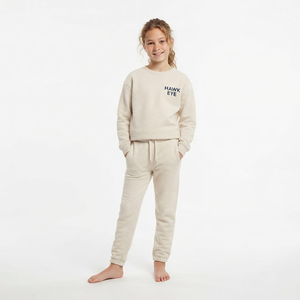 Conjunto Deportivo de Dos Piezas para Niños, Sudadera de Cuello Redondo de Algodón y Pantalones Deportivos, Estilo Casual con Hombros Caídos, Fabricante - Product Image 3