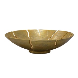 Decoración de Boda, Cuencos de Lujo con Base, para Servir Frutas y Ensaladas, Cuenco de Metal, Estilo Americano, Artesanía, Cuenco de Latón, Decoración de Mesa - Product Image 1