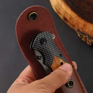 Étui à couteau pliant léger en cuir véritable de haute qualité, sur mesure, pour EDC, porte-outils, sac à outils, OEM TARJ ENTERPRISES, vente en gros UE - Product Image 6