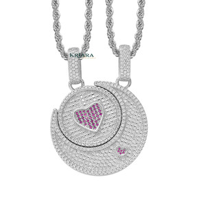 Colgante de Cruz de Plata 925 con Diamante Cultivado en Laboratorio, Colgante Unisex para Uso Diario - Product Image 2