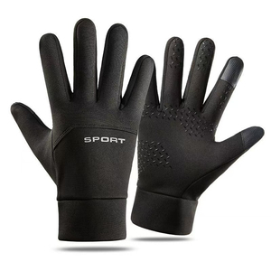 Guantes de Ciclismo Unisex de Piel de Cabra Impermeables y Resistentes al Fuego para Invierno, Deportes al Aire Libre, Esquí, Correr, Motocicleta, Pantalla Táctil, Forro Polar - Product Image 1