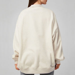 Oferta Especial: Sudadera Oversize de Cuello Alto para Mujer, 100% Algodón, Ligera, Transpirable, con Logotipo Personalizado, Servicio OEM - Product Image 6