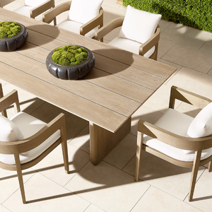 Mesa de comedor rectangular de estilo moderno y sencillo, adecuada para restaurantes al aire libre, duradera. - Product Image 6