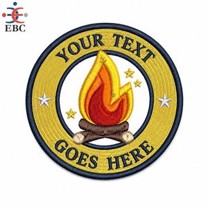 Écusson personnalisé pour feu de camp, thermocollant, badge de mérite nature, camping et randonnée, appliqué brodé à coudre pour vêtements et gilets - Product Image 2