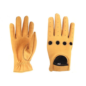 Gants de conduite en cuir véritable pour homme, design perforé respirant, gants de conduite confortables et luxueux pour toutes les saisons - Product Image 4