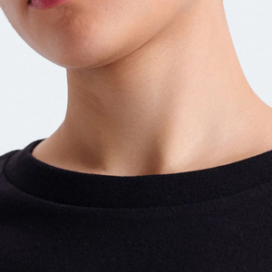 Camiseta Oversize de Algodón Felpa para Mujer, Corte Regular, Cuello Redondo, Estilo Casual, Ecológica, Streetwear, Básica, con Logotipo Personalizado, OEM, Venta al por Mayor - Product Image 4
