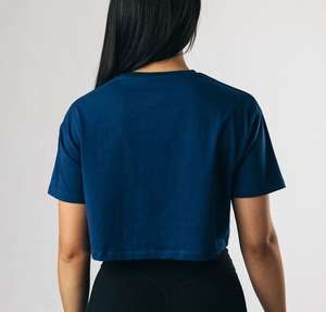 เสื้อครอปท็อปผู้หญิงลำลอง ผ้าเจอร์ซีย์ สำหรับฤดูร้อน โพลีเอสเตอร์/คอตตอน 180 กรัม ทรงเข้ารูป คอวี - Product Image 3