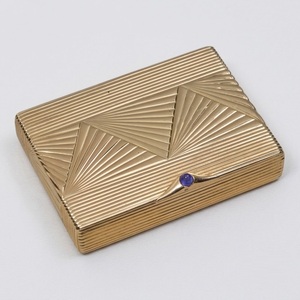 Estuche de Cigarrillos Metálico Dorado, Estilo Vintage, Dos Tonos, Acanalado, Portátil, Accesorios para Fumar, Venta al Por Mayor - Product Image 5
