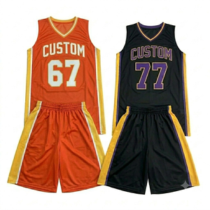 Ensemble d'uniformes de basketball personnalisés pour hommes et jeunes, maillot et short respirants, personnalisables avec votre nom et votre numéro, vêtements de sport - Product Image 1